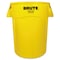 Rubbermaid Commercial Brute Vented Trash Receptacle, Round, 44 gal, Yellow FG264360YEL - alternate 1
